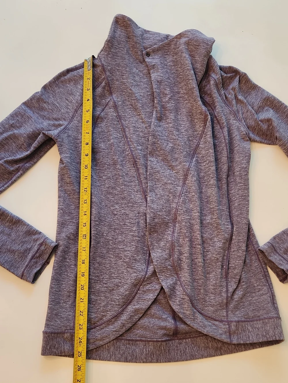 Lululemon purple jacket ruru rally wrap sweater open front cardigan Size 4